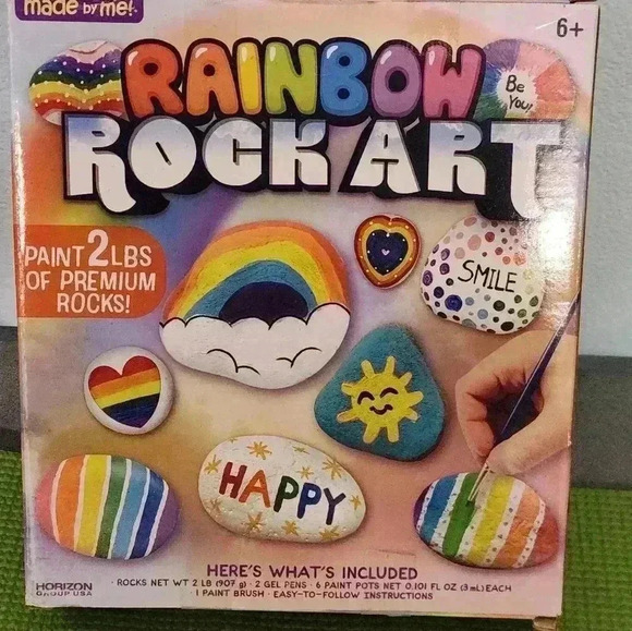 Rainbow Rock Paint Art set NIB Christmas gift - Picture 2 of 4